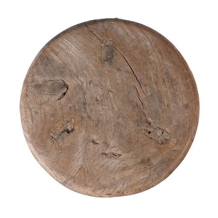 Top Down View Of Elm Farmers Three Legged Milking Stool From China