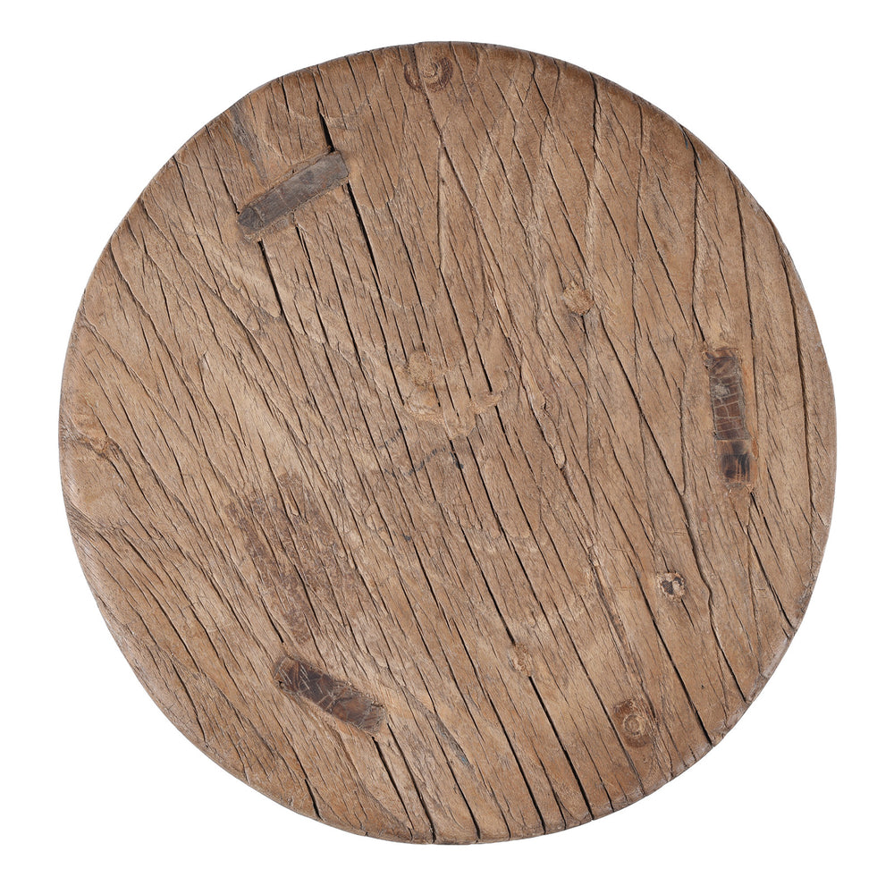 Top Down View Of Antique Chinese Farmers Milking Stool | Indigo Antiques