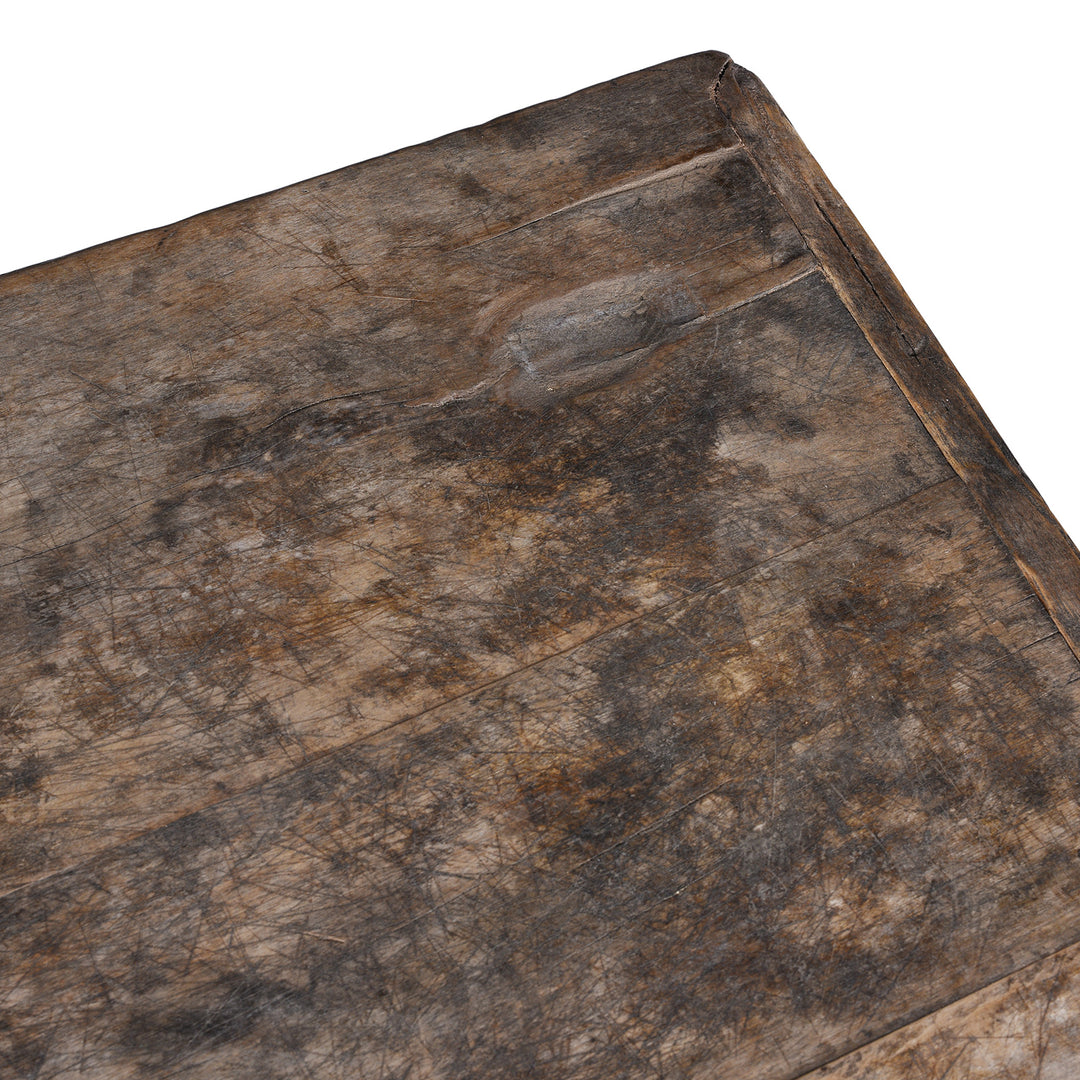 Detail From Antique Chinese Walnut Coffee Table With Simple Form And Rich Natural Patina