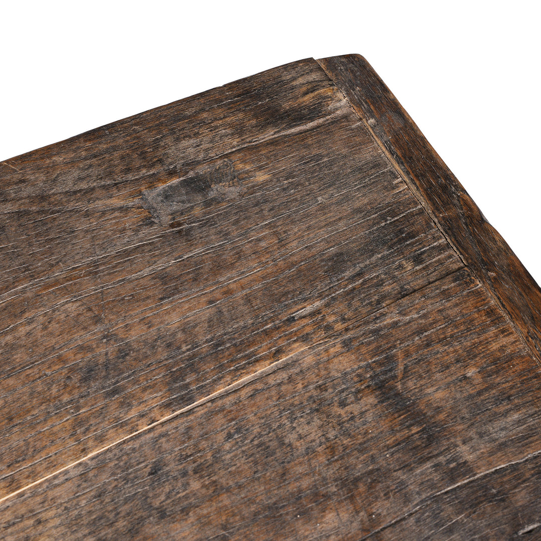 Surface Detail From Antique Rustic Farmhouse Coffee Table | Indigo Antiques