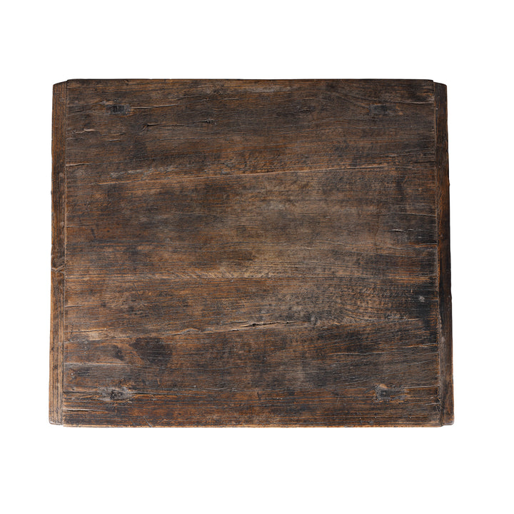 Top Down View Of Antique Rustic Farmhouse Coffee Table | Indigo Antiques