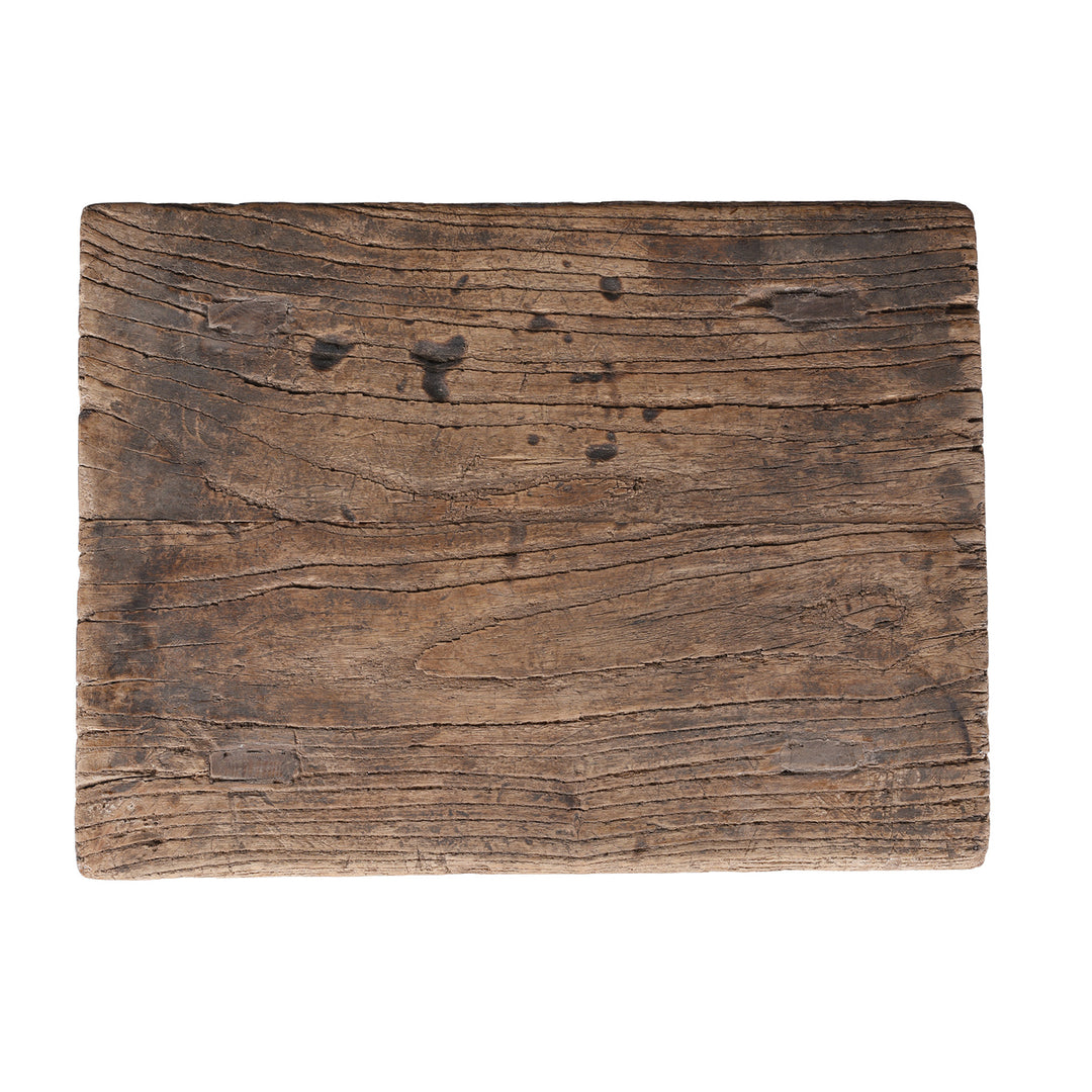 Top Down View Of Antique Chinese Elm Saddle Stool From Shanxi | Indigo Antiques