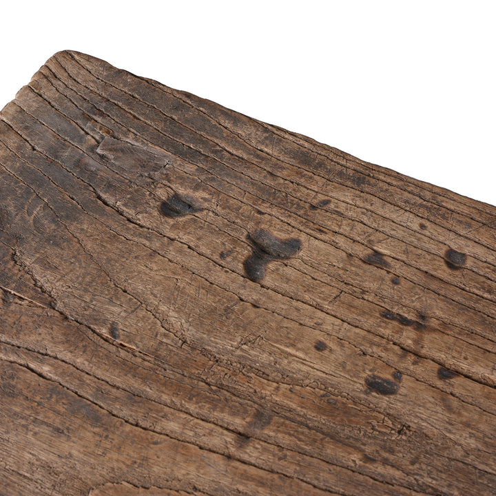 Surface Detail From Antique Chinese Elm Saddle Stool From Shanxi | Indigo Antiques