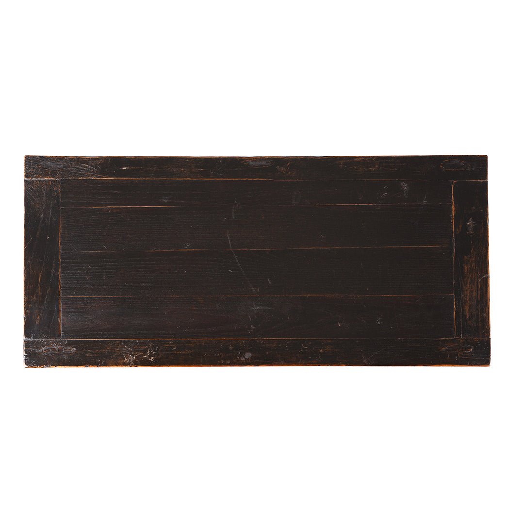 Top Down View Of Antique Gilt Red Lacquer Side Cabinet From Shanxi | Indigo Antiques