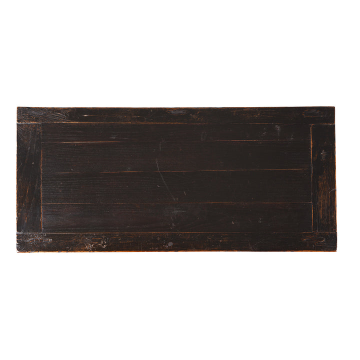 Top Down View Of Antique Gilt Red Lacquer Side Cabinet From Shanxi | Indigo Antiques