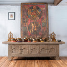 Carved Low Sideboard From Xinjiang - 19th Century