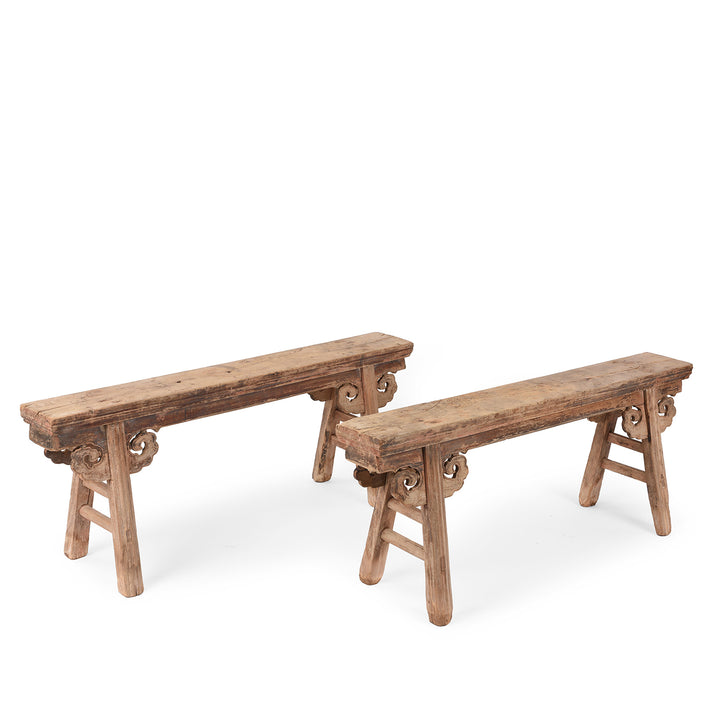 Antique Elm Chinese Spring Bench From Shanxi Province | Indigo Antiques  