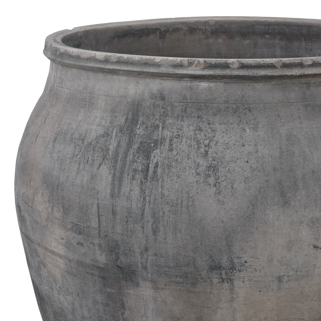 Rim Detail From Large Chinese Terracotta Storage Jar Planter | Indigo Antiques