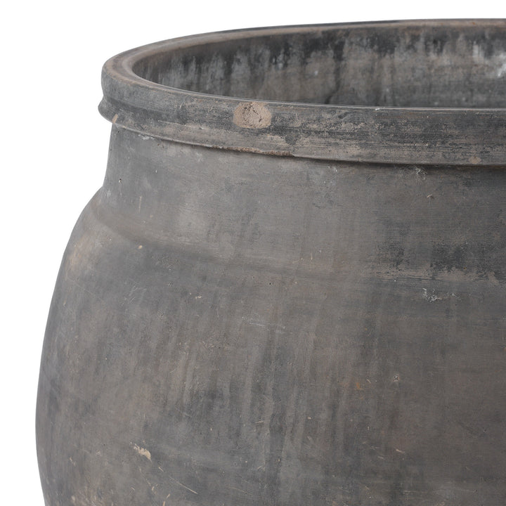 Rim Detail From Large Chinese Terracotta Storage Jar Planter | Indigo Antiques