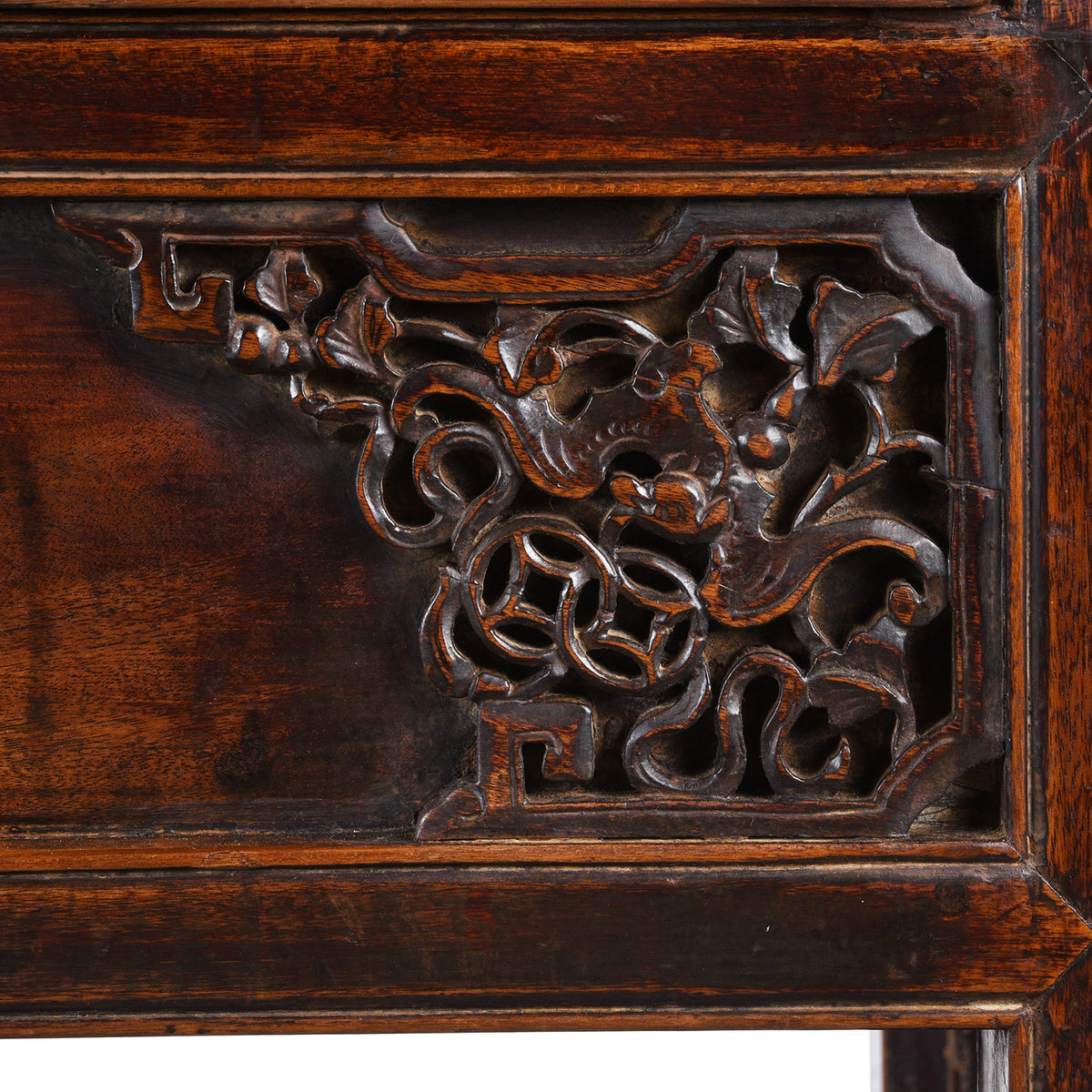 Carving Detail From Antique Camphor Sideboard From Tianjin | Indigo Antiques