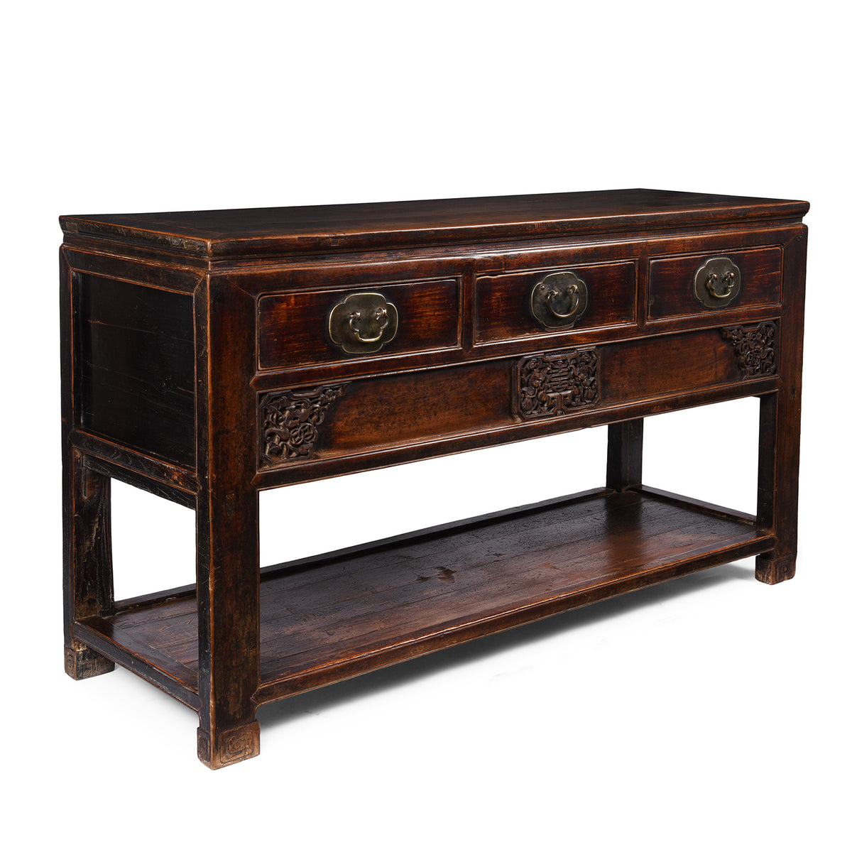 Angled VIew Of Antique Camphor Sideboard From Tianjin | Indigo Antiques