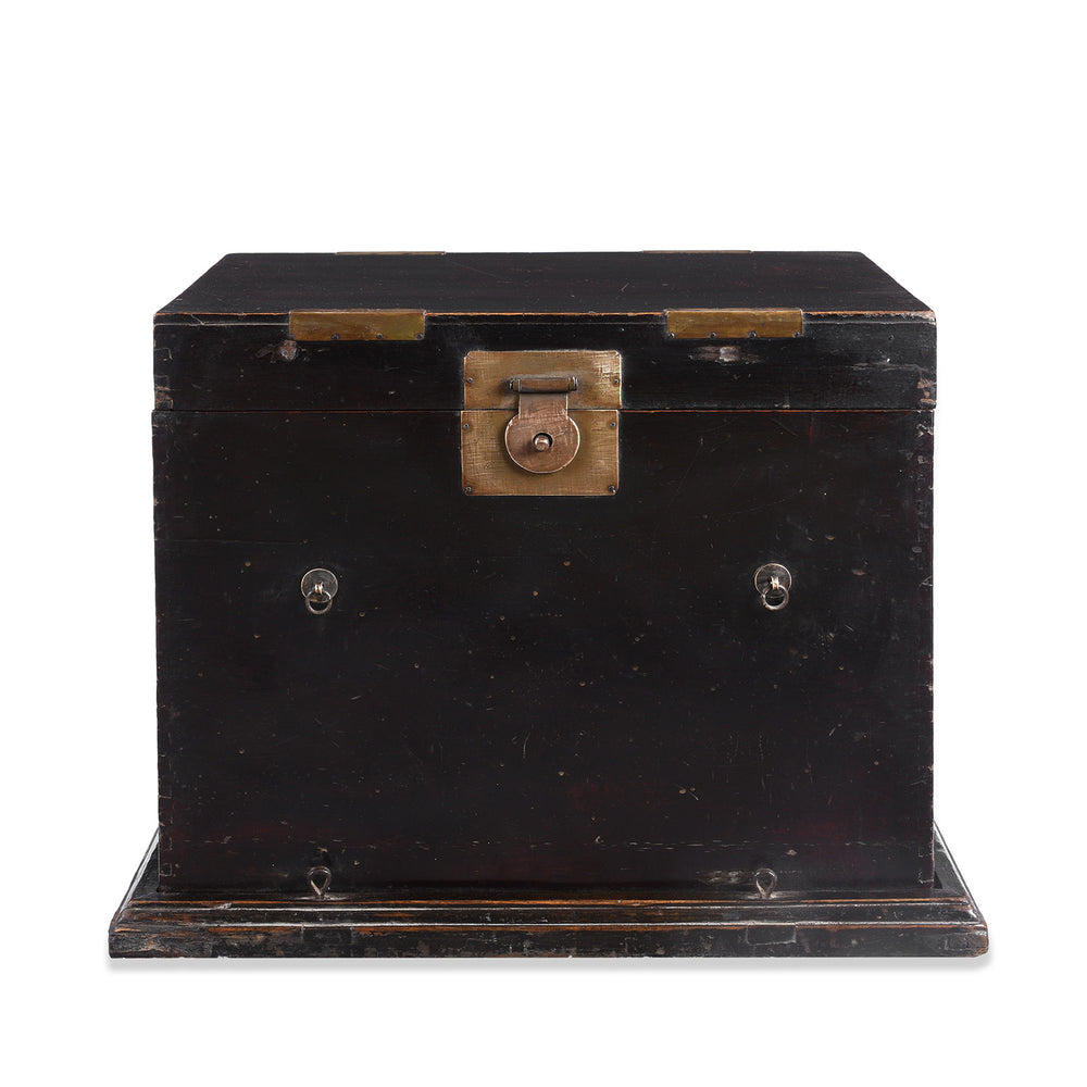 Pair Of Antique Chinese Black Lacquer Chests On Stands | Indigo Antiques