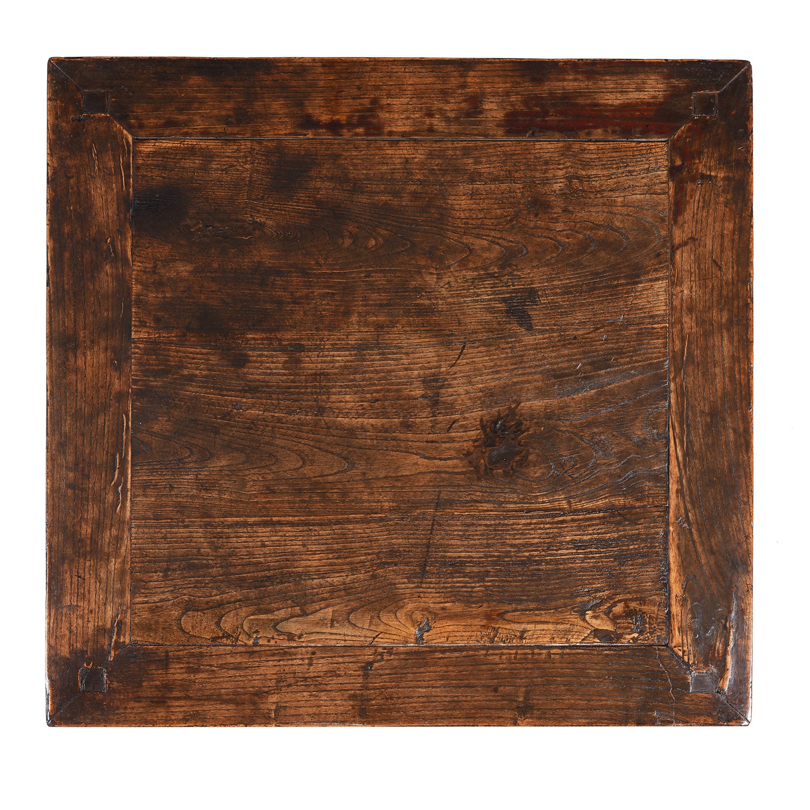 Top Down View Of Chinese Elm Square Side Table From Shanxi  - 19thC | Indigo Antiques