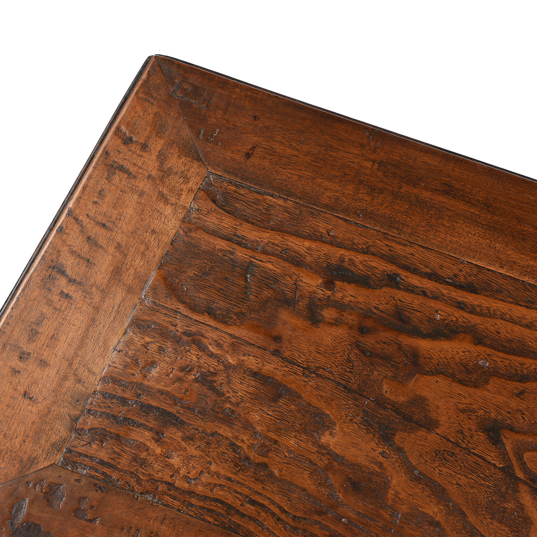 Surface Detail From Antique Red Elm Bench / Coffee Table From Jiangsu | Indigo Antiques
