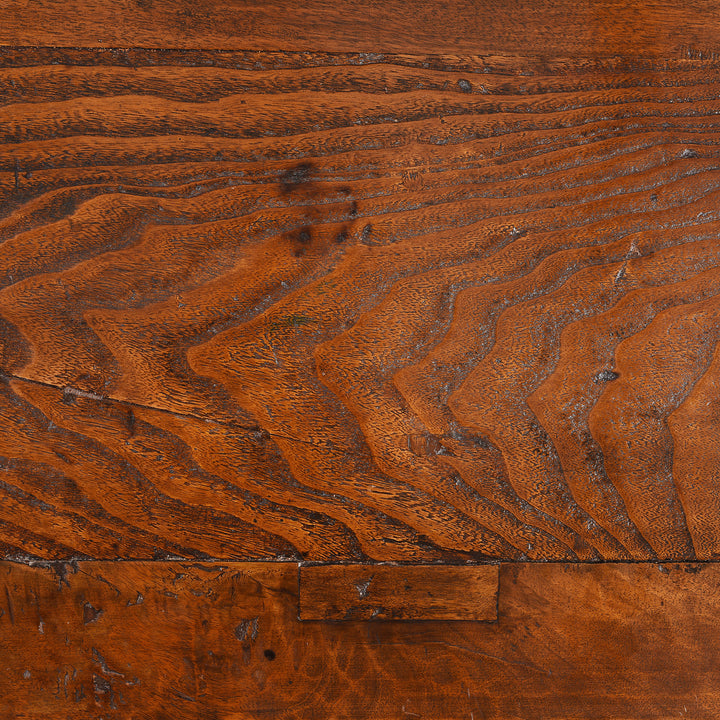 Grain Detail From Antique Red Elm Bench / Coffee Table From Jiangsu | Indigo Antiques