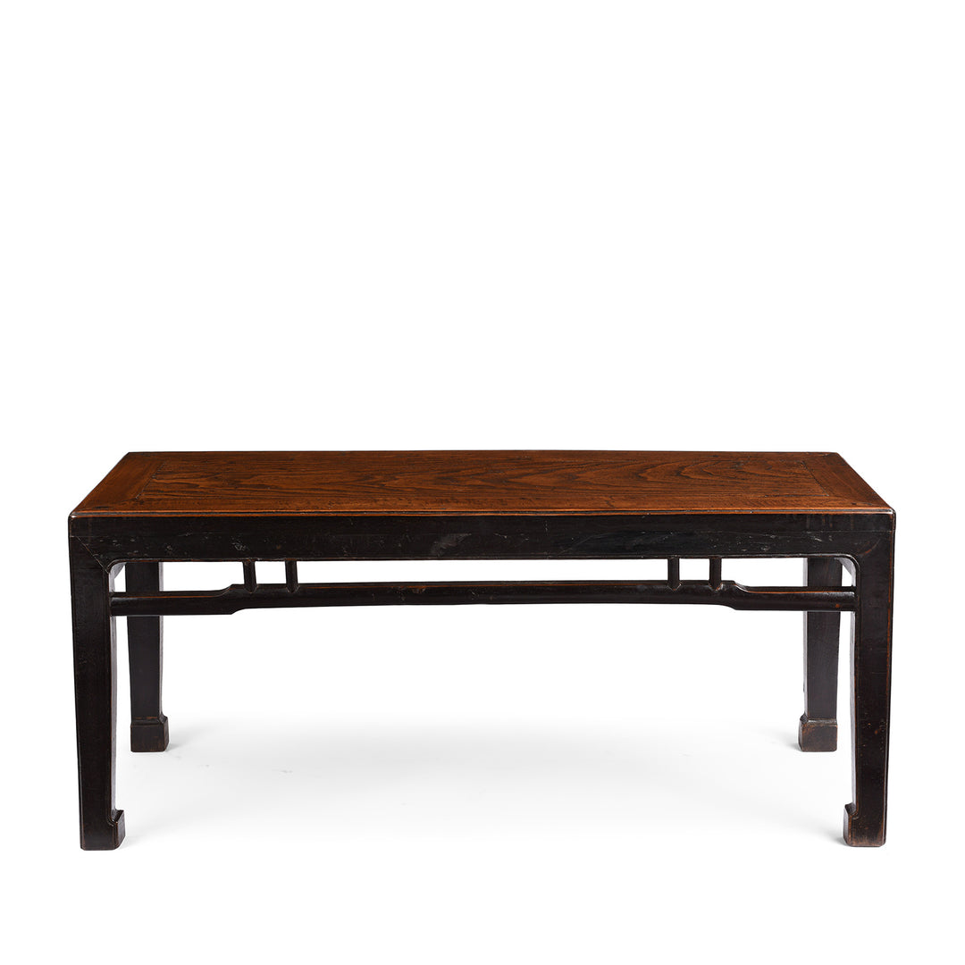 Back Of Antique Red Elm Bench / Coffee Table From Jiangsu | Indigo Antiques