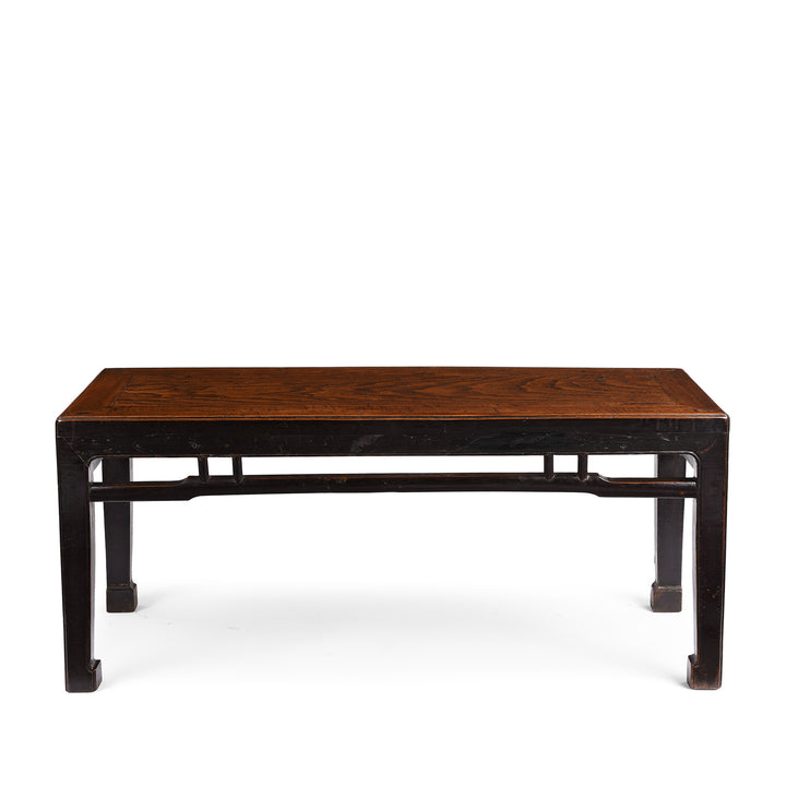 Back Of Antique Red Elm Bench / Coffee Table From Jiangsu | Indigo Antiques