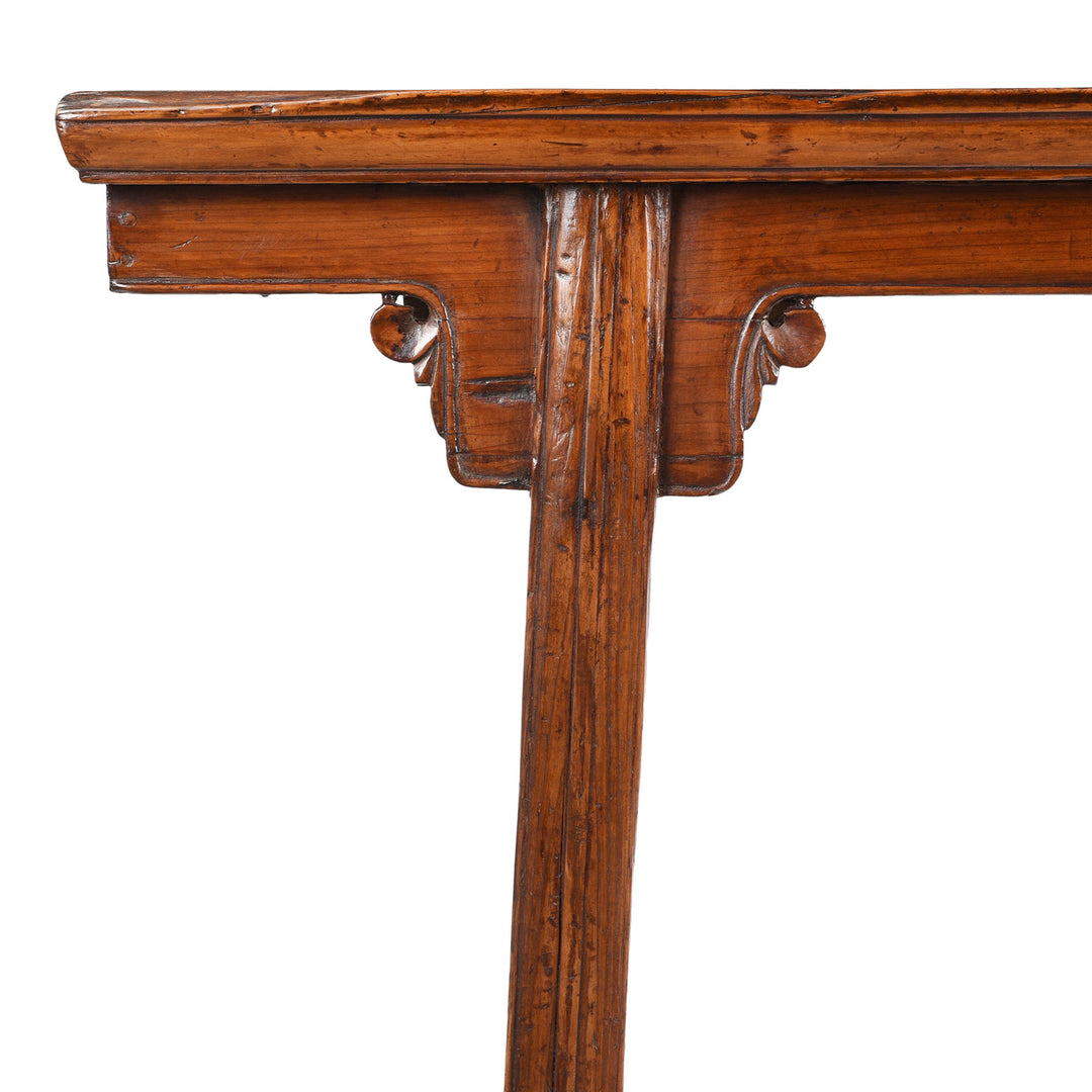 Corner Detail From Antique Chinese Altar Table From Shanxi | Indigo Antiques