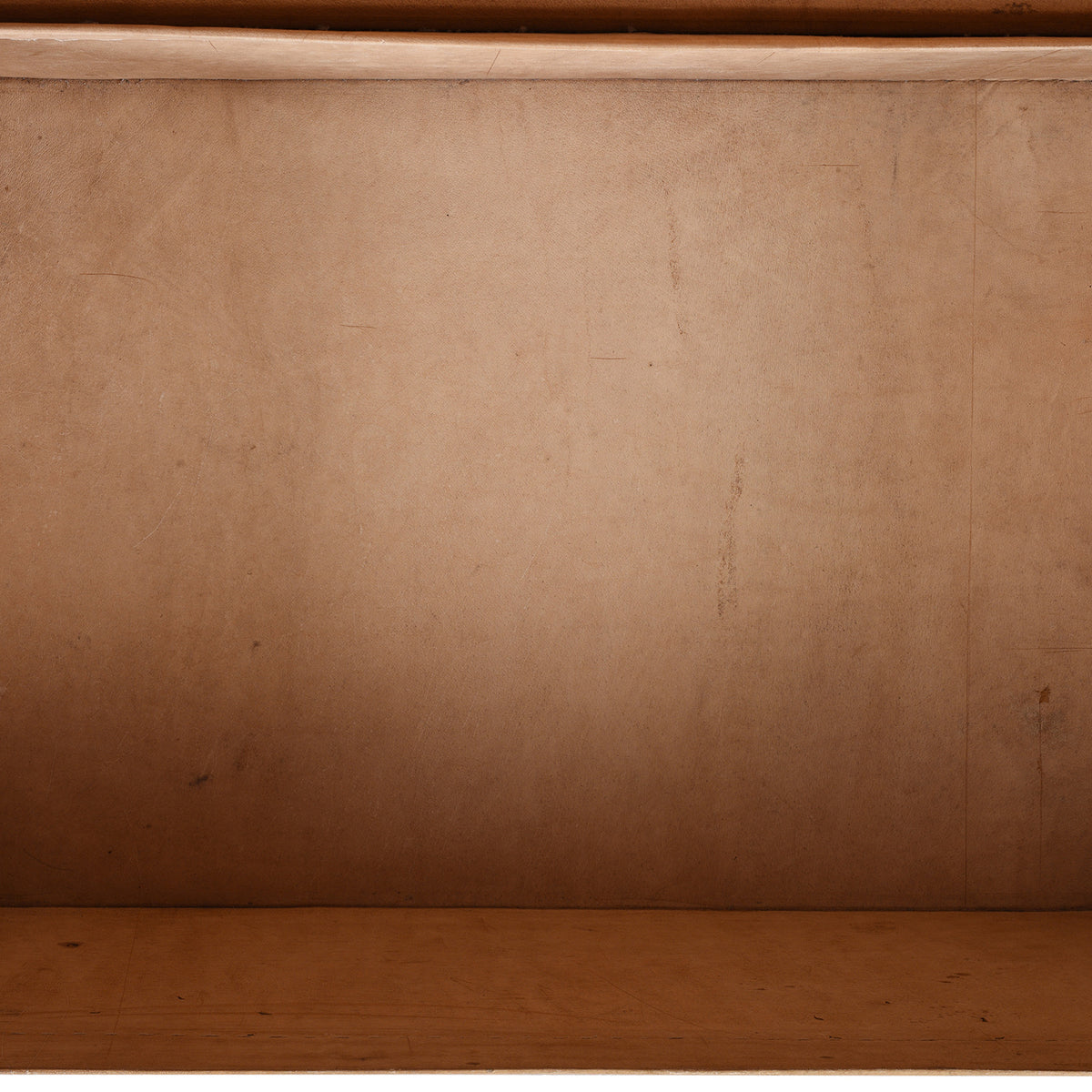 Interior Detail From Antique Tan Leather Trunk From Shanghai | Indigo Antiques