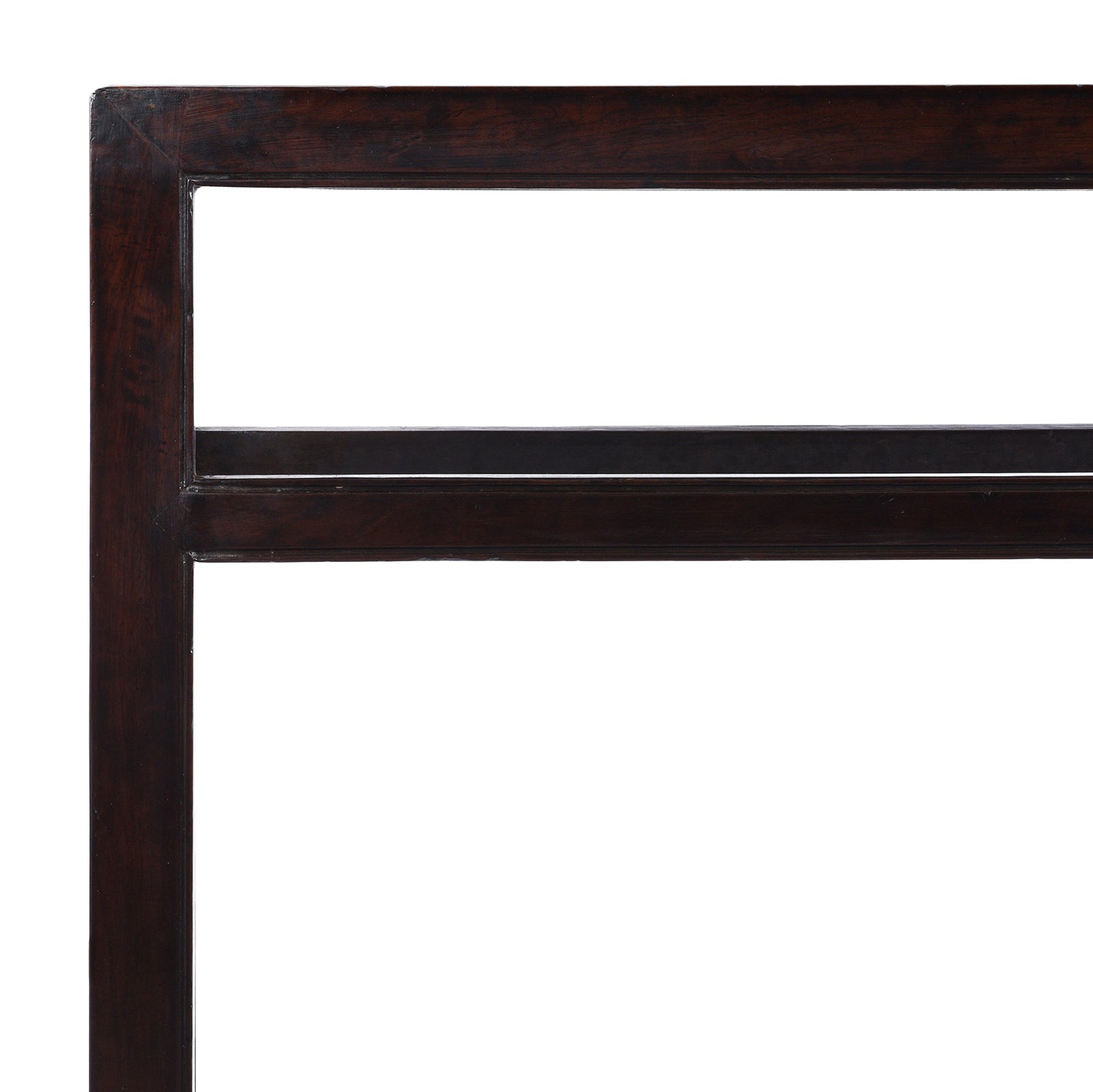 Corner Detail From Antique Chinese Walnut Console Table | Indigo Antiques