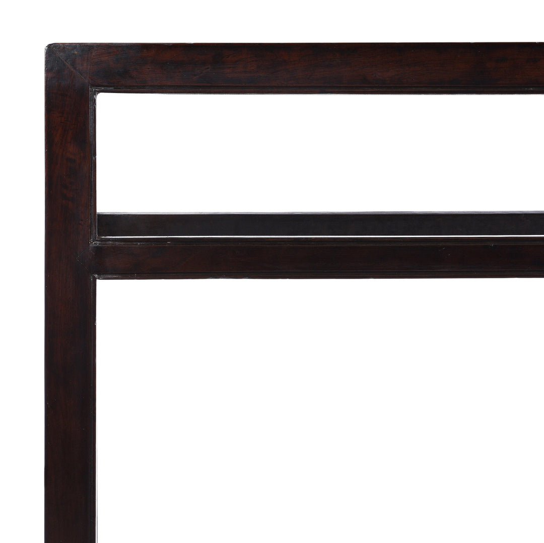 Corner Detail From Antique Chinese Walnut Console Table | Indigo Antiques