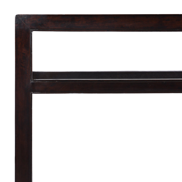 Corner Detail From Antique Chinese Walnut Console Table | Indigo Antiques