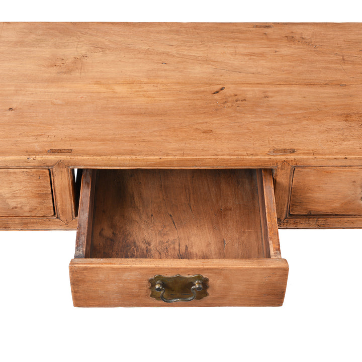 Drawer Interior View Of Antique Chinese Catalpa Kang Table | Indigo Antiques
