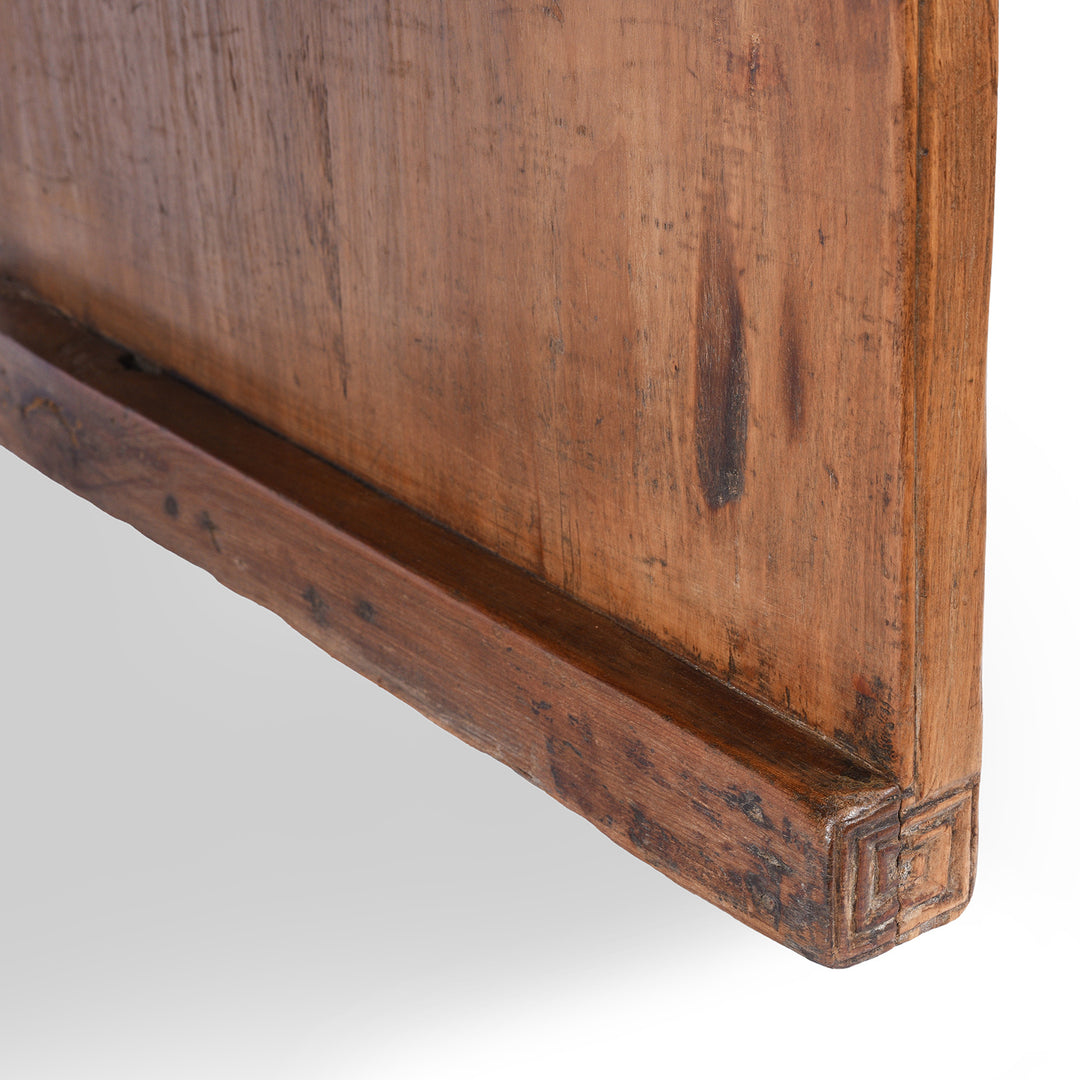 Foot Detail From Antique Chinese Catalpa Kang Table | Indigo Antiques