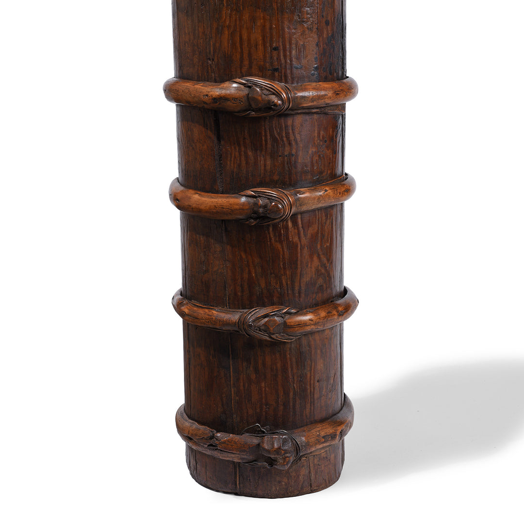 Binding Detail From Antique WIllow & Pine Tibetan Butter Churn