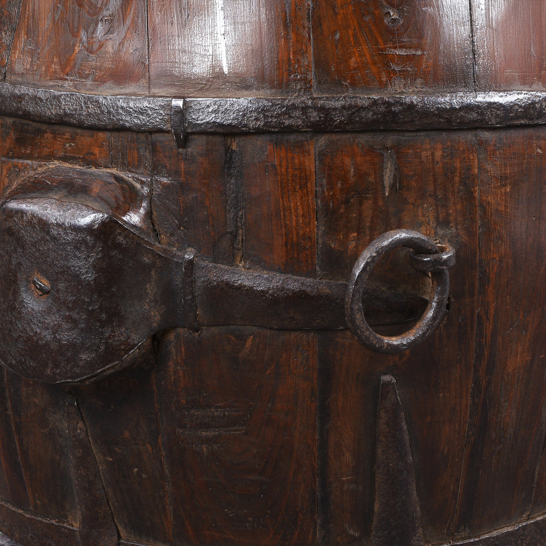 Ring Detail From Antique Chinese Grain Measure | Indigo Antiques
