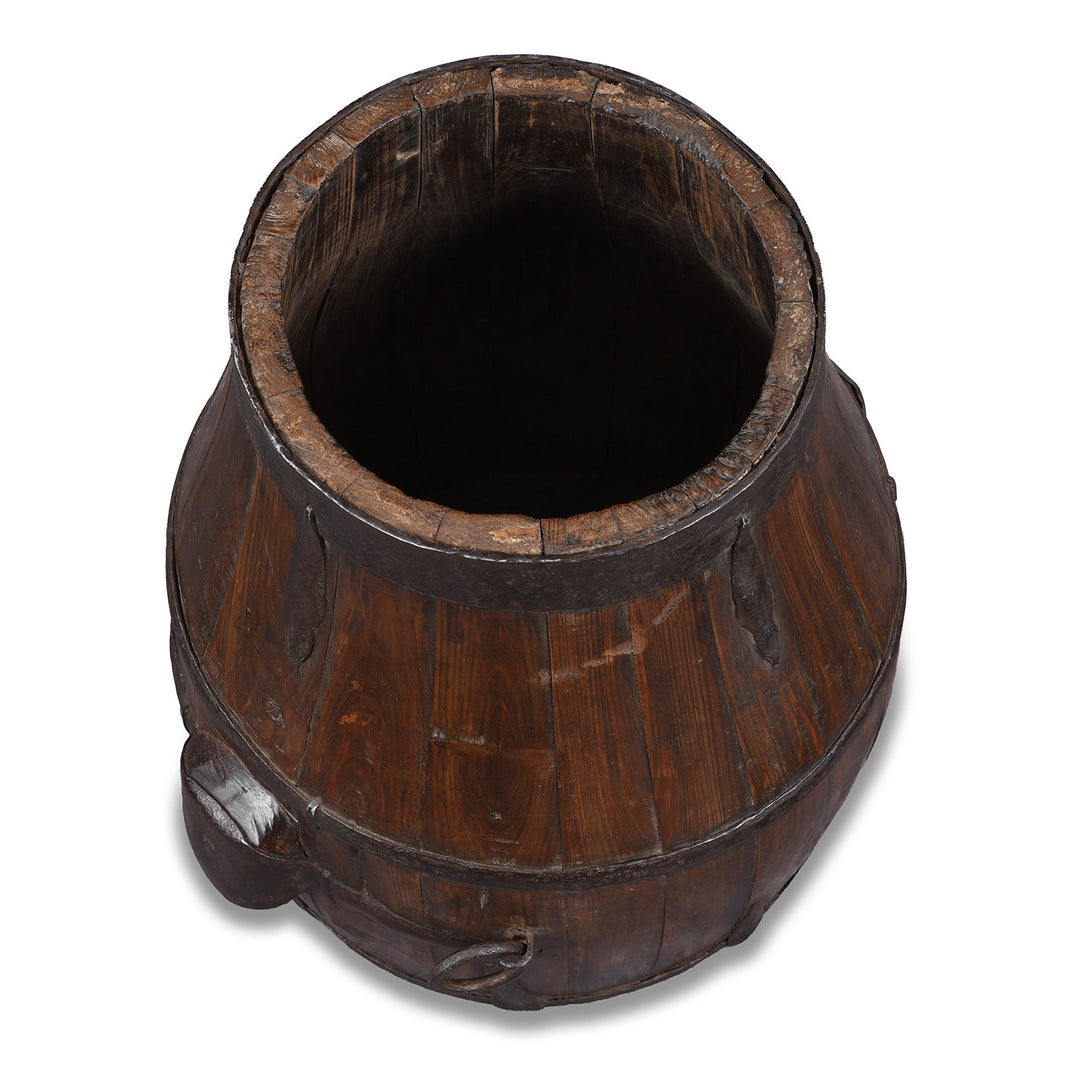 Top Down VIew Of Antique Chinese Grain Measure | Indigo Antiques