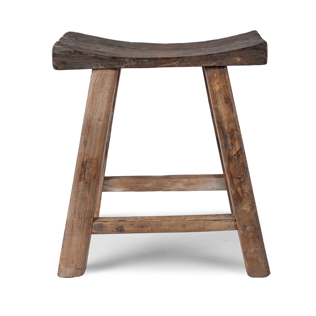 Antique Chinese Elm Saddle Stool | Indigo Antiques
