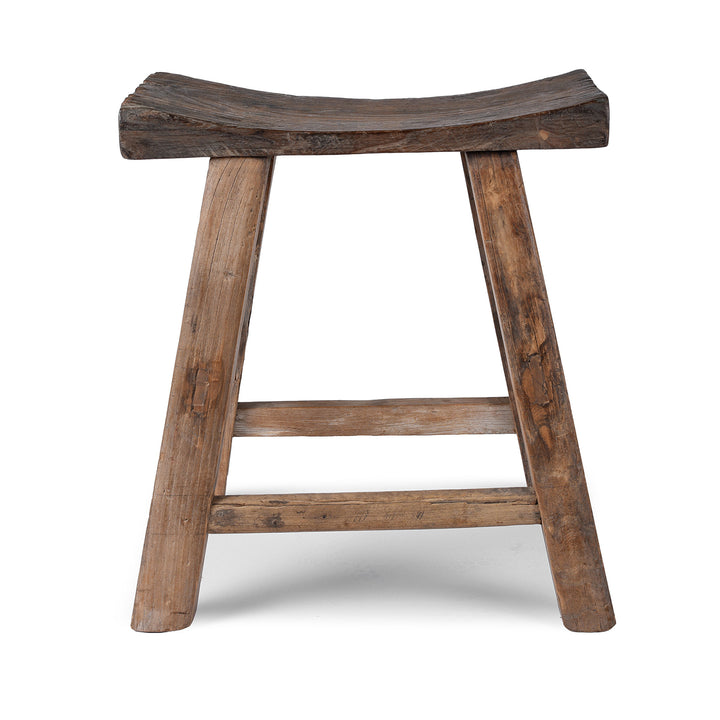 Antique Chinese Elm Saddle Stool | Indigo Antiques