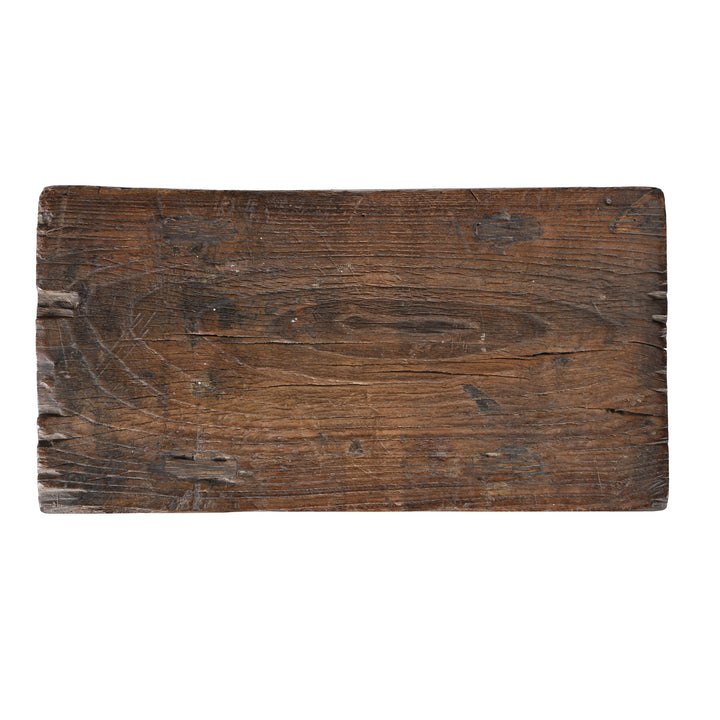 Top Down VIew Of Antique Chinese Elm Saddle Stool | Indigo Antiques