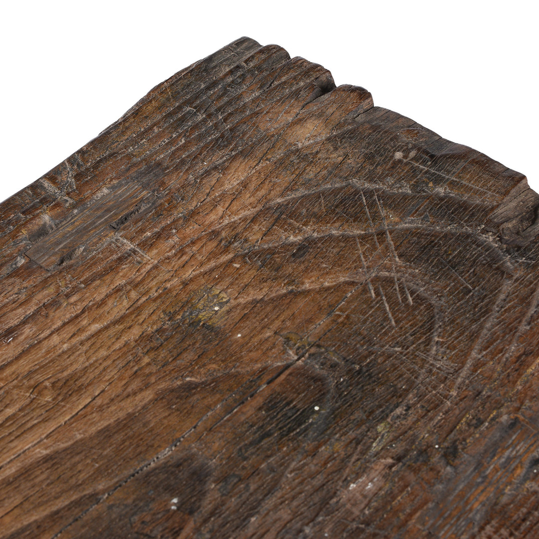 Detail From Antique Chinese Elm Saddle Stool | Indigo Antiques