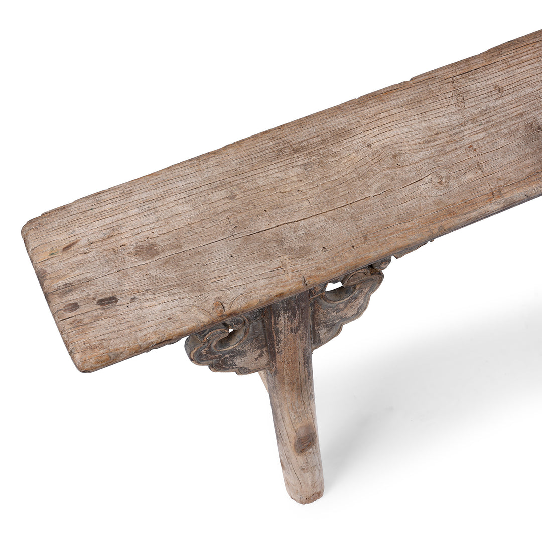 Top Down View Of Antique Chinese Spring Bench | Indigo Antiques