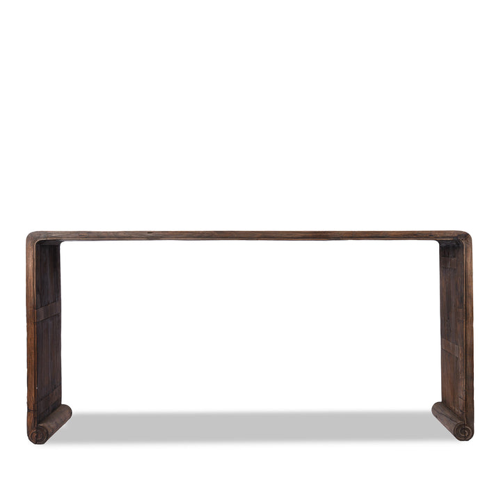 Other Side Of Chinese Bleached Elm Ribbon Altar Table | Indigo Antiques