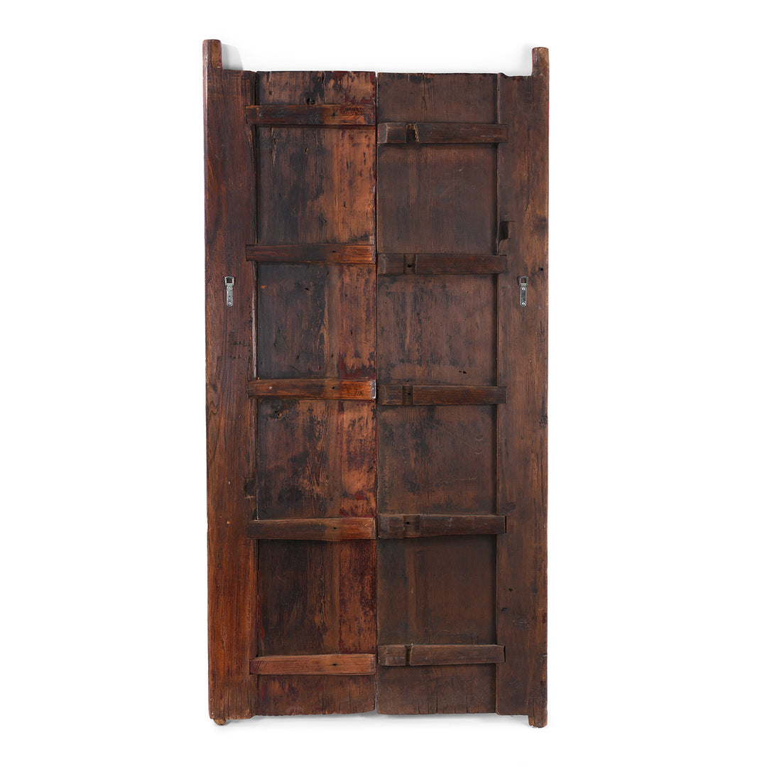 Back Of Chinese Reproduction Painted Tiger Doors | Indigo Antiques