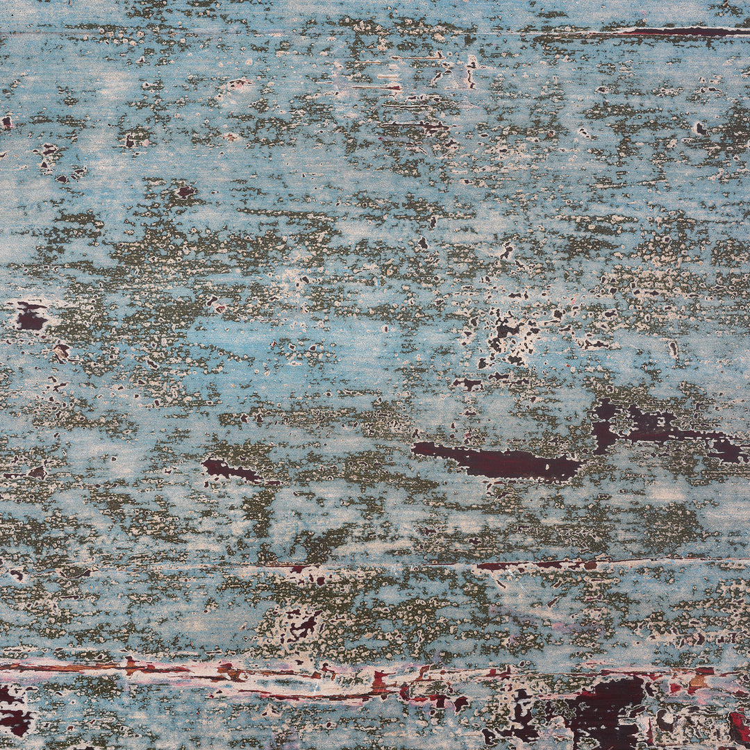 Surface Detail From Reproduction Chinese Turquoise Lacquer 3 Drawer Console Table | Indigo Antiques