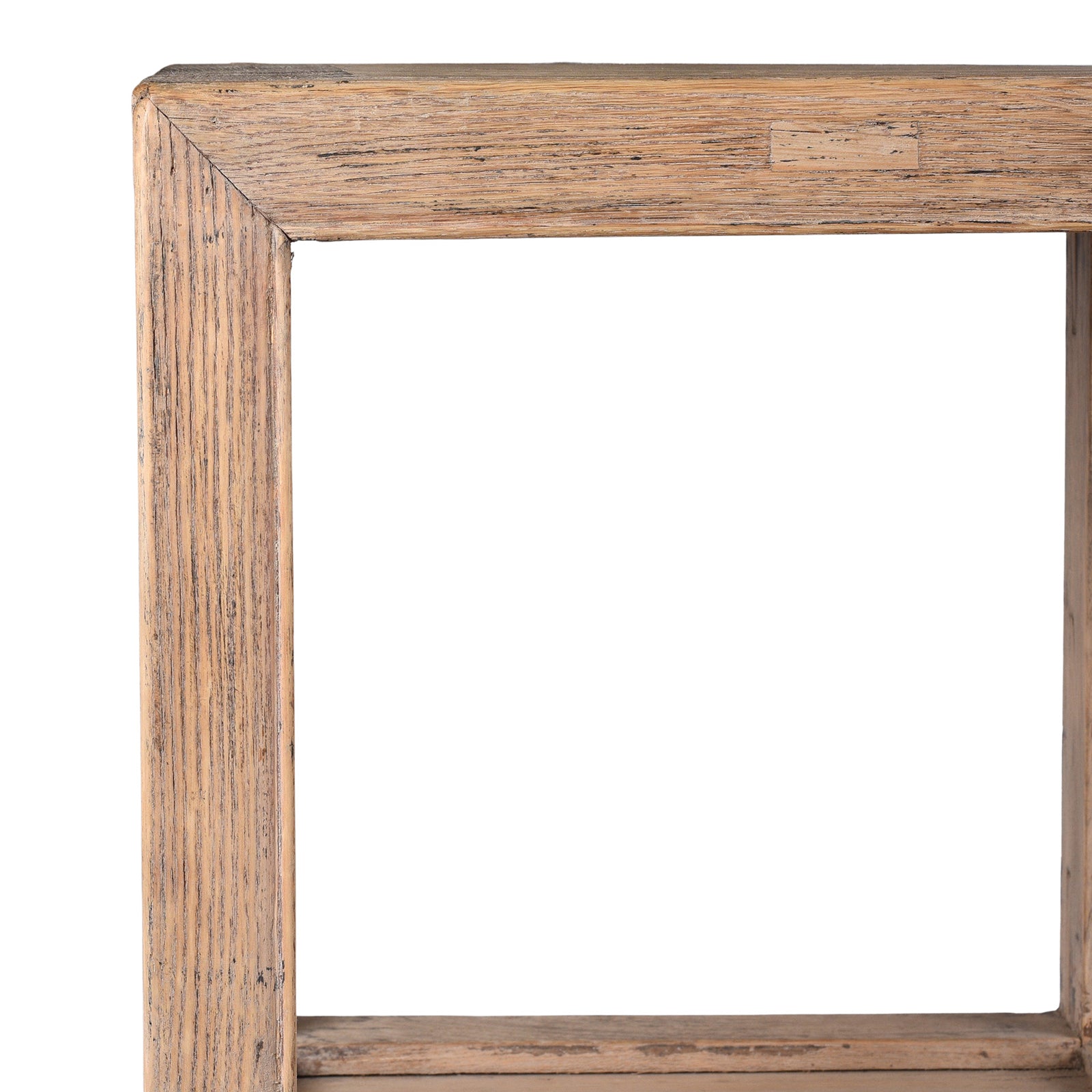 Corner Detail From Antique Pine Flower Stand From Tianjin With Drawer And Lattice Base