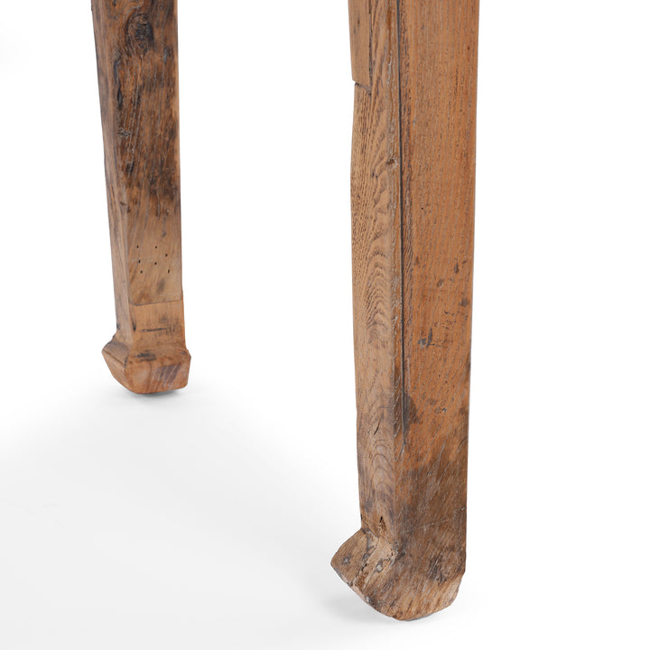 Leg Detail From Antique Chinese 3 Drawer Elm Console Table | Indigo Antiques