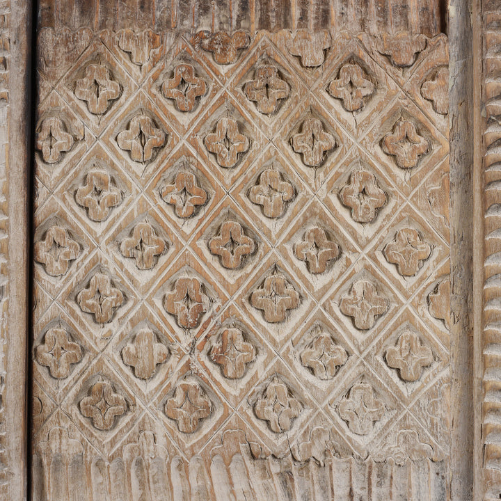 Door Carving Detail From Antique Chinese Carved Low Sideboard From Xinjiang | Indigo Antiques