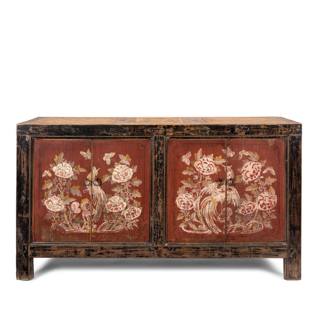 Antique Red & Black Painted Sideboard From Shanxi  | Indigo Antiques