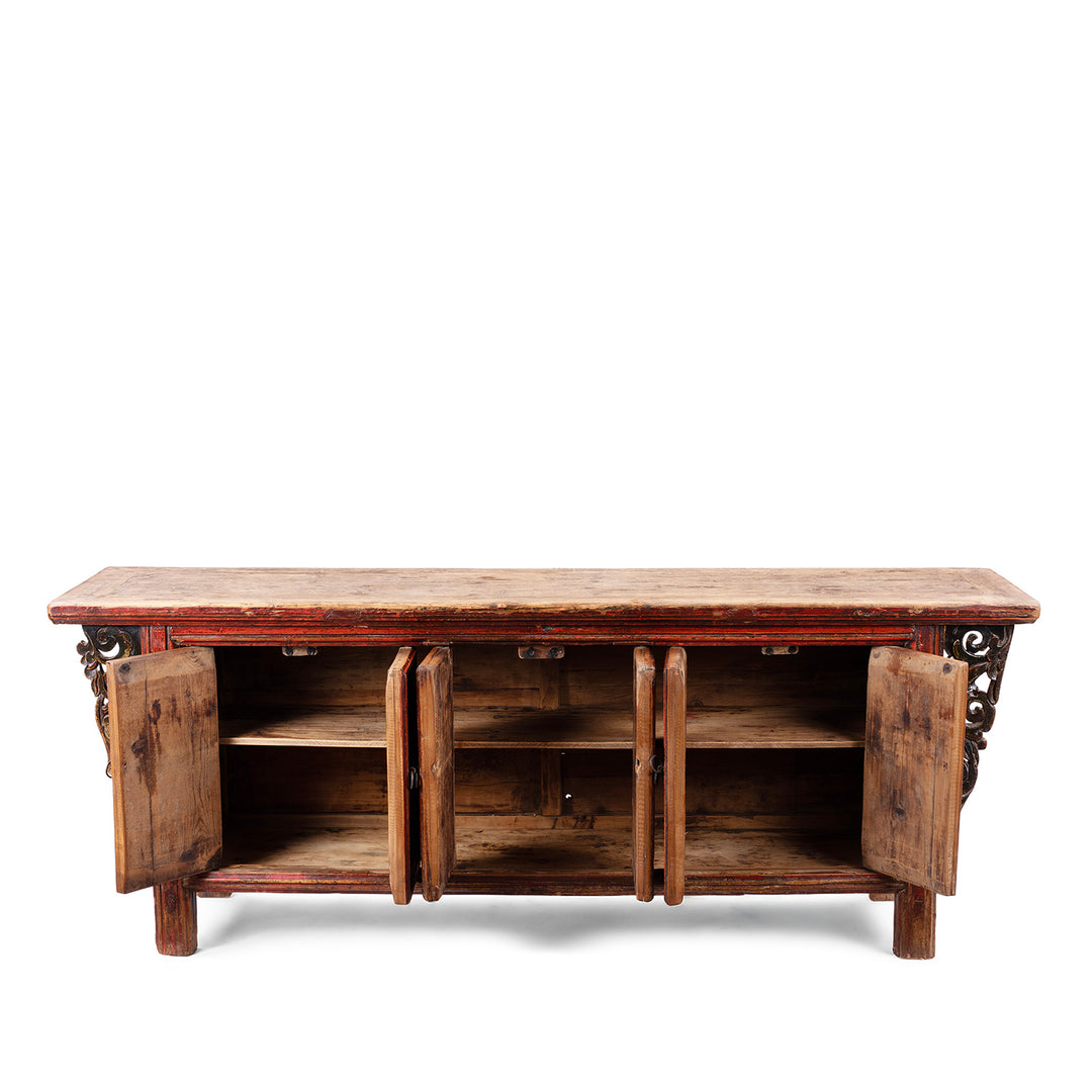 Interior Of Nineteenth Century Gansu Sideboard With Panelled Doors