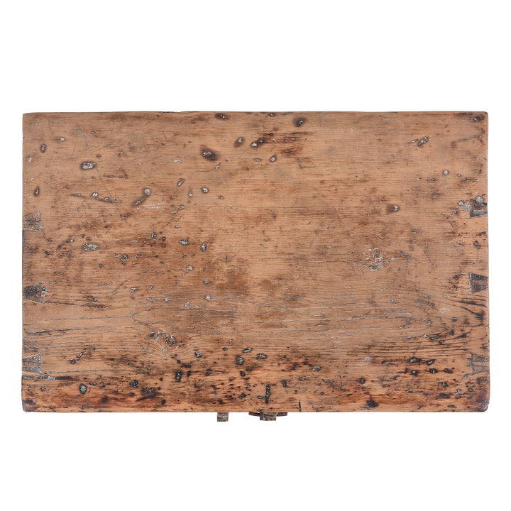 Top Down View Of Antique Bleached Pine Bedside Cabinet | Indigo Antiques