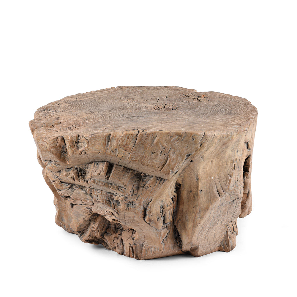 Chinese Yumu Elm Tree Stump Coffee Table With Rustic Charm And Supportive Elm Legs