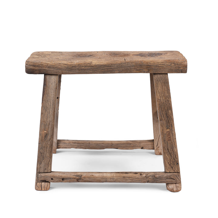 Antique Elm Saddle Stool from Shanxi | Indigo Antiques