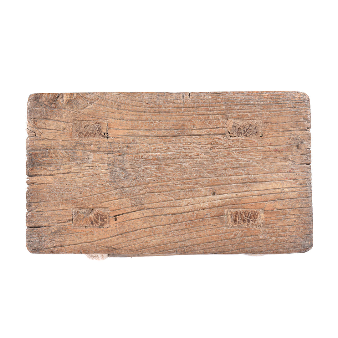 Top Down View Of Chinese Elm Saddle Stool From Shanxi - 19thC | Indigo Antiques