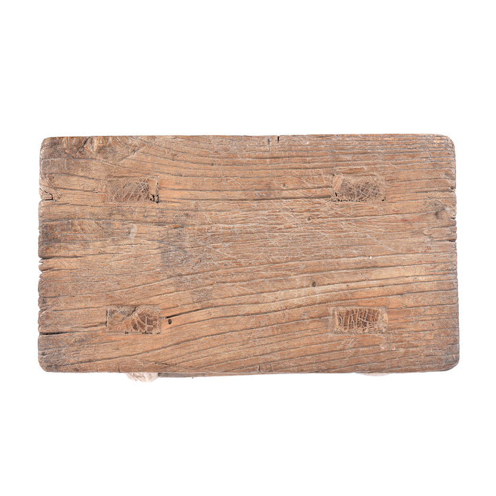 Top Down View Of Chinese Elm Saddle Stool From Shanxi - 19thC | Indigo Antiques