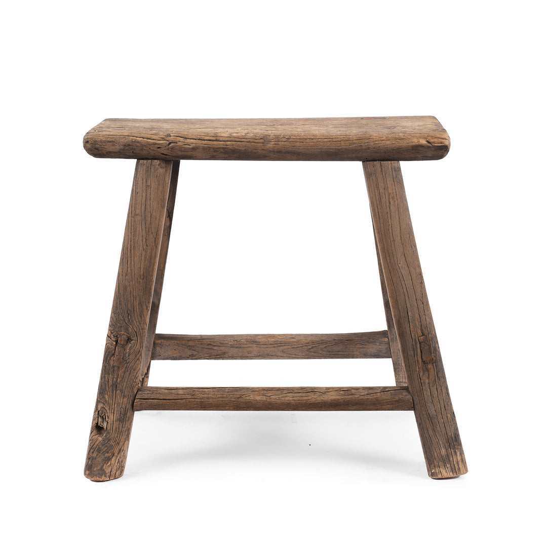 Elm Milking Stool From Shanxi | Indigo Antiques